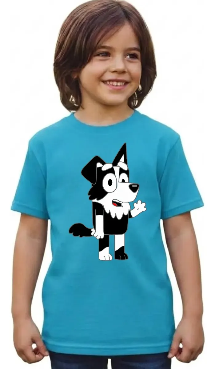 Camiseta Manga Curta Infantil Bluey Mackenzie mlc