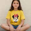 Camiseta Manga Curta Amarela Unissex Infantil Minnie Mouse mlc