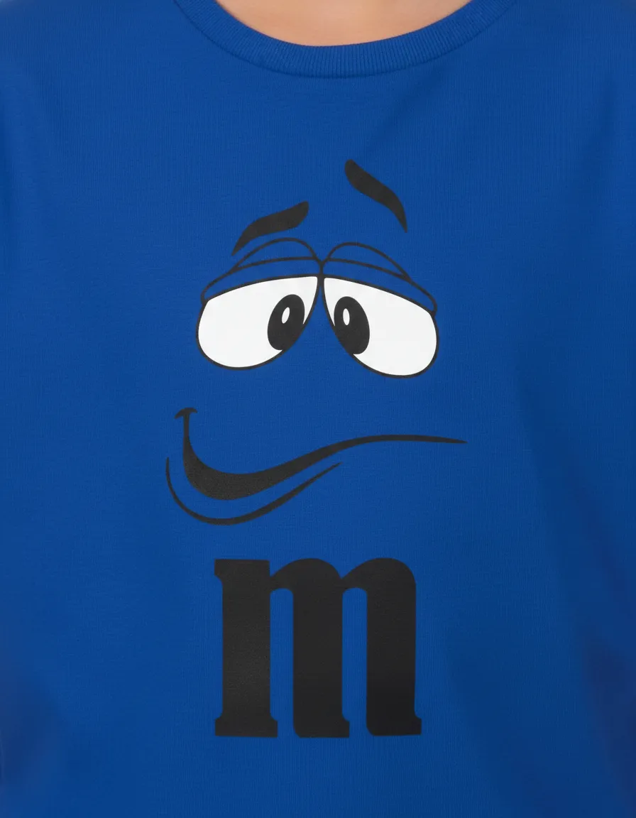 Camiseta Azul Infantil M&m mlc