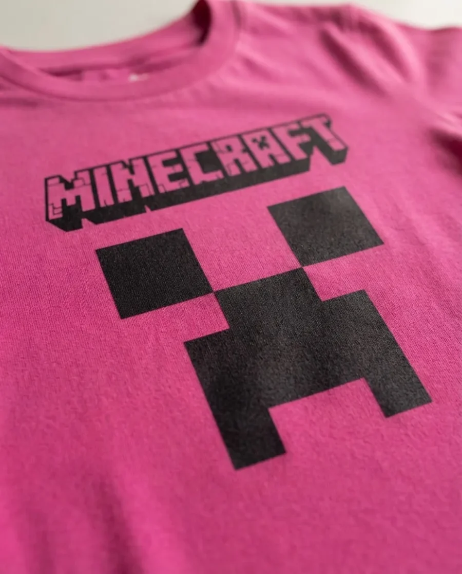 D_NQ_NP_2X_822112-MLB115961145867_082026-F-camiseta-minecraft-infantil Camiseta Manga Curta Roxa Infantil Unissex Minecraft Creeper mlc
