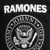 Camiseta Manga Longa Preta Infantil Unissex Banda Ramones mlc