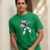 Camiseta Manga Curta Adulto Unissex Verde Buzz Toy Story mlc
