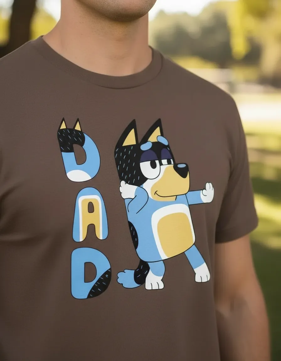 D_NQ_NP_2X_838897-MLB113198822060_072026-F-camiseta-masculina-rc-pai-bluey-bandit-tradicional Camiseta Masculina Desenho Pai Bluey Bandit Tradicional Cor Marrom mlc