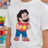 Camiseta Branca Steven Universo ( Infantil ) mlc