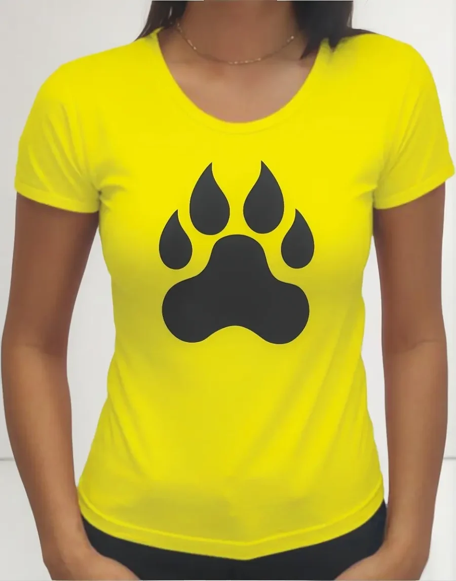 Camiseta Amarela Aventureiros Adulto Baby Look