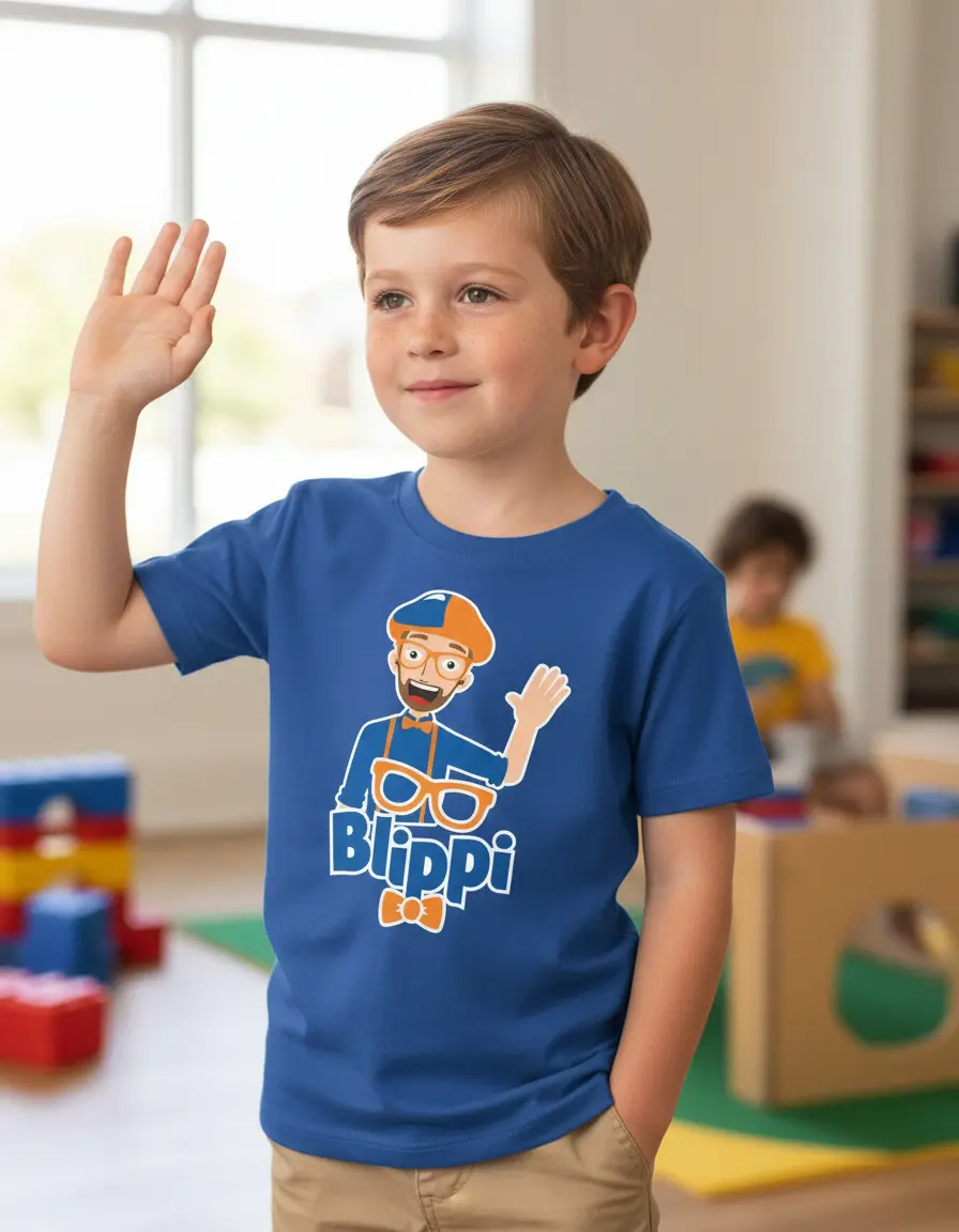 Camiseta Azul Infantil Blippi mlr