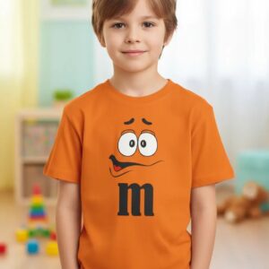 D_NQ_NP_2X_853174-MLA106199545058_022026-F-camiseta-mm-infantil Camiseta Laranja Infantil M&m mlc