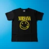 Camiseta Preta Infantil Banda Nirvana spe