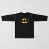 Camiseta Manga Longa Preta Infantil Batman mlc