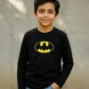 Camiseta Manga Longa Preta Infantil Batman mlc