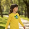 Camiseta Amarela Manga Comprida Infantil Copa ( Meu Brasil ) mlc