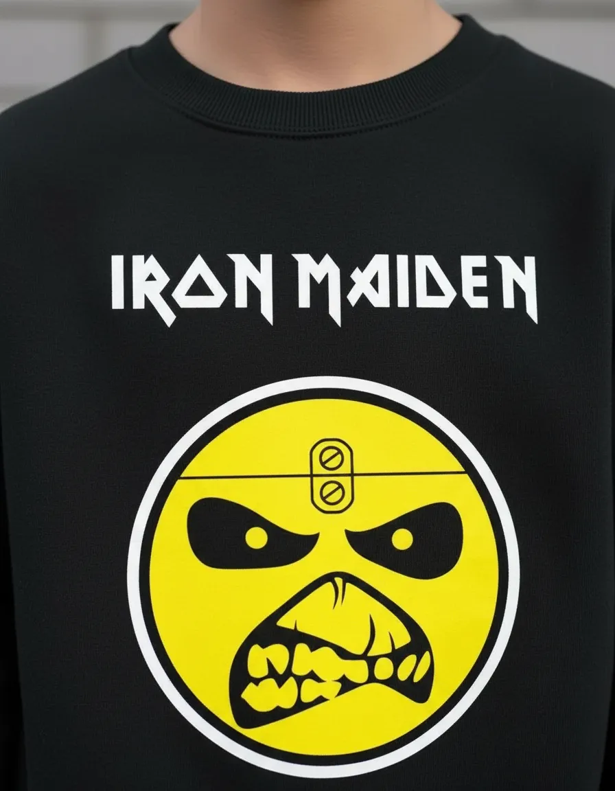 Moletom Algodão Flanelado Infantil Unissex Iron Maiden Silk mlr