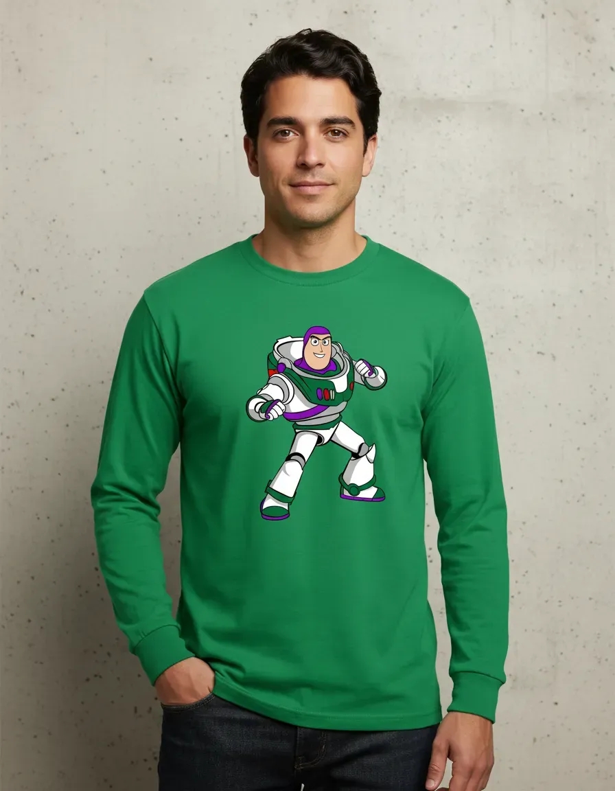 D_NQ_NP_2X_885090-MLB114858640085_072026-F-camiseta-manga-comprida-adulto-unissex-verde-buzz-toy-story Camiseta Manga Comprida Adulto Unissex Verde Buzz Toy Story