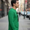 Camiseta Manga Comprida Adulto Unissex Verde Minecraft Creeper mlc