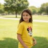 Camiseta Manga Curta Amarela Unissex Infantil Minnie Mouse mlc