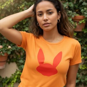 Camiseta Laranja Aventureiros Adulto Baby Look