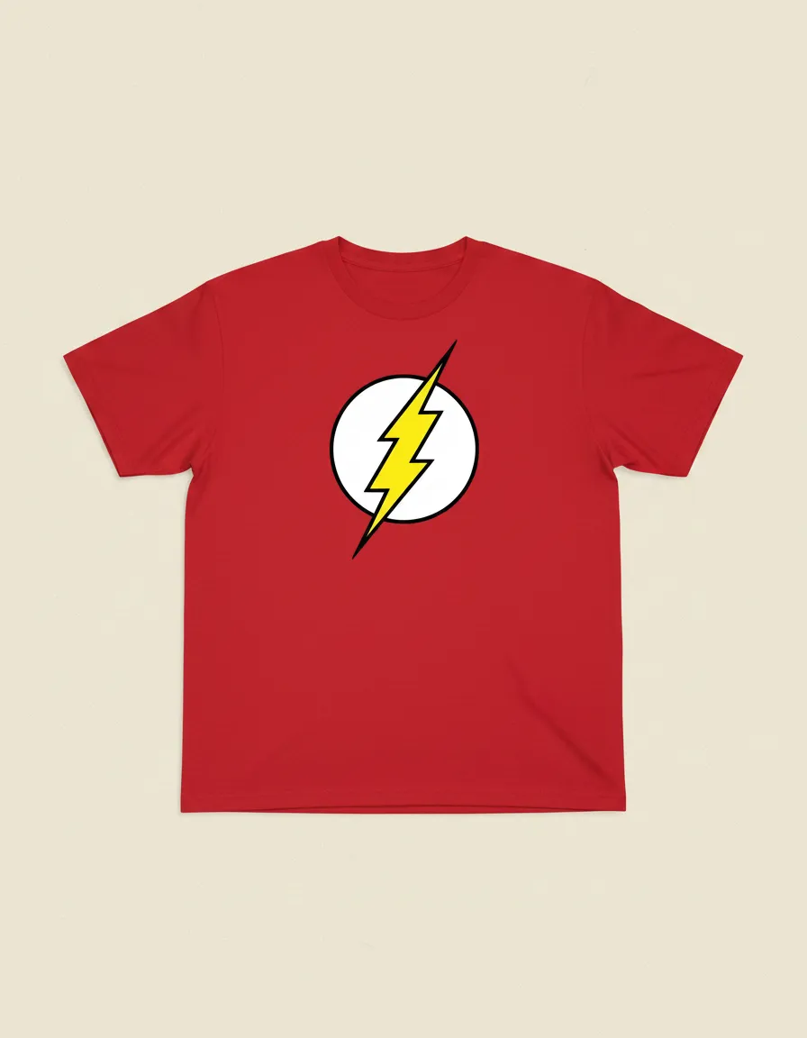 Camiseta Vermelha Adulto Unissex The Flash mlc