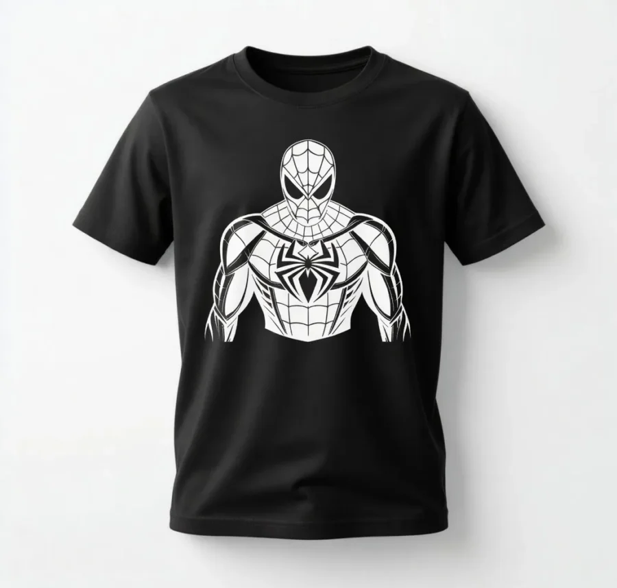 Camiseta Adulto Unissex Preta Homem-aranha Marvel mlc