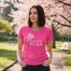 Camiseta Rosa Manga Curta Baby Look Feminina Adulto Outubro Rosa mlc