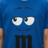 Camiseta Azul Infantil Unissex m&m  Mod 3 mlc