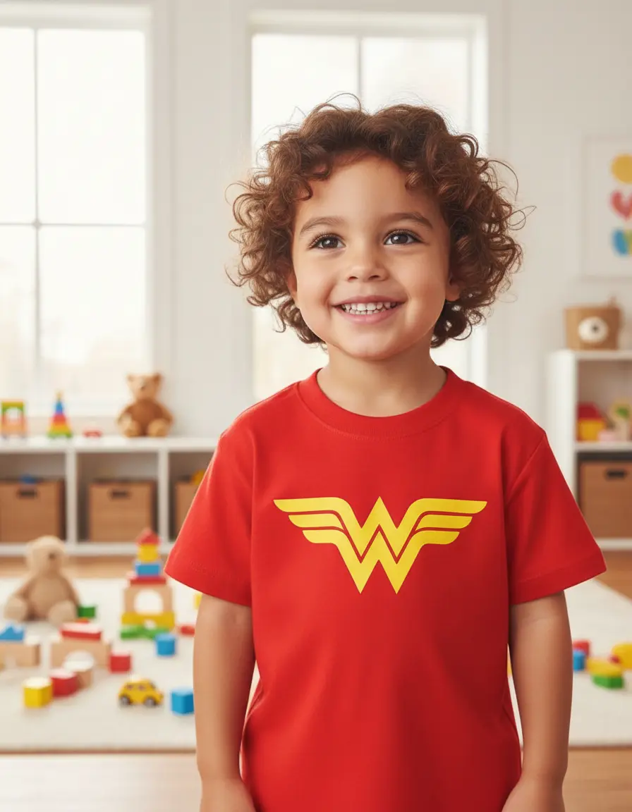 Camiseta Infantil Unissex Mulher Maravilha spe
