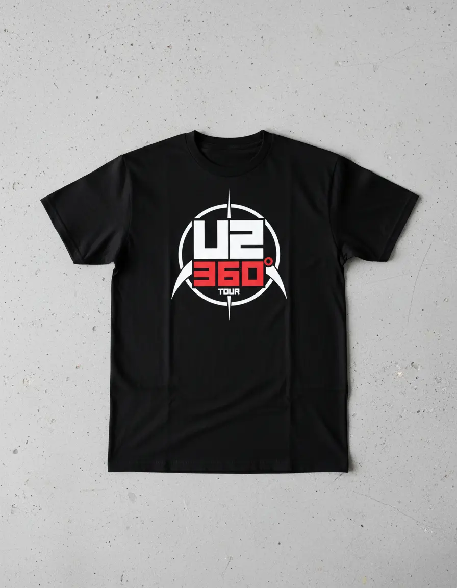 Camiseta Adulto Tradicional Banda U2 360 Tour mlc