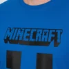 Camiseta Manga Curta Adulto Unissex Azul-royal Minecraft Creeper mlc