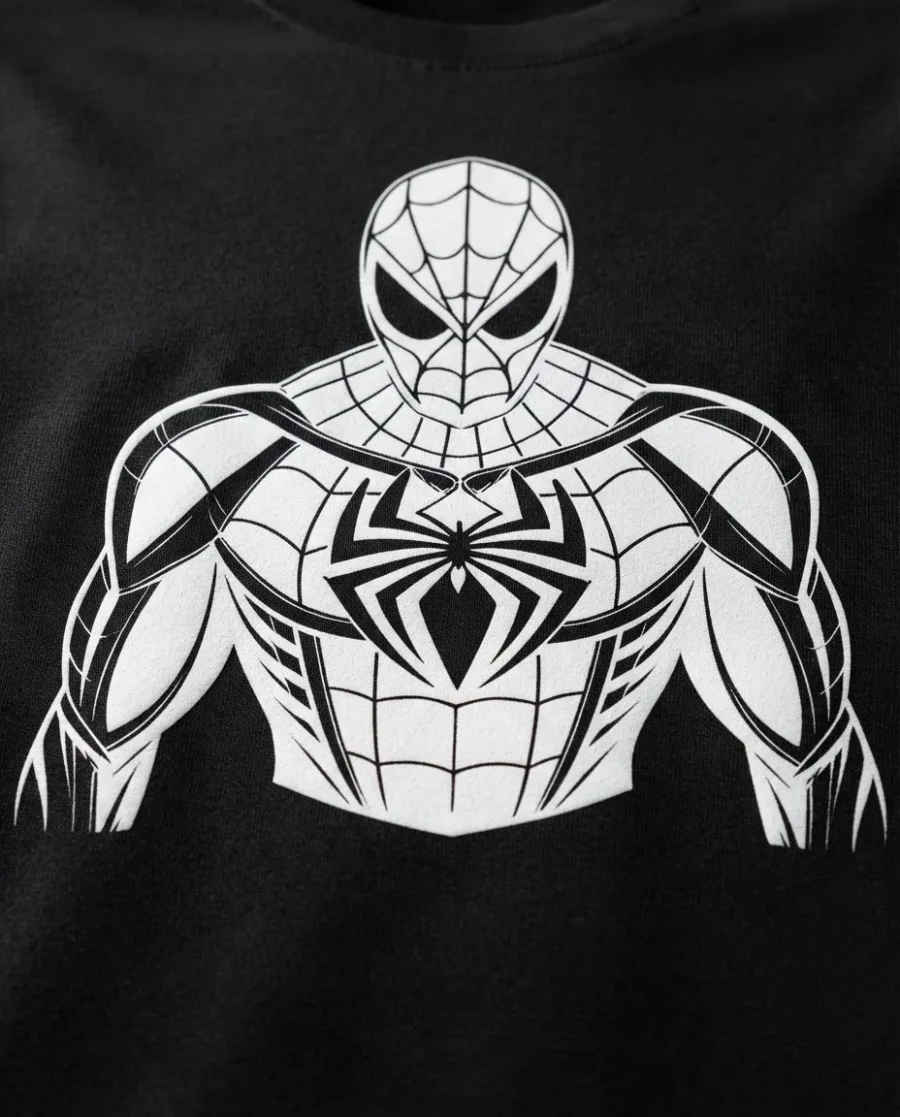 Camiseta Adulto Unissex Preta Homem-aranha Marvel mlc