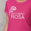 Camiseta Rosa Manga Curta Baby Look Feminina Adulto Outubro Rosa mlc