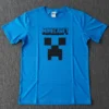 Camiseta Manga Curta Adulto Unissex Azul-royal Minecraft Creeper mlc