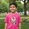 Camiseta Rosa Infantil Toad Mario Bros mlr