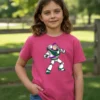 Camiseta Manga Curta Rosa Infantil Buzz Lightyear Toy Story mlc
