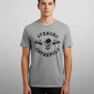 Camiseta Cinza Banda Avenged Sevenfold mlc