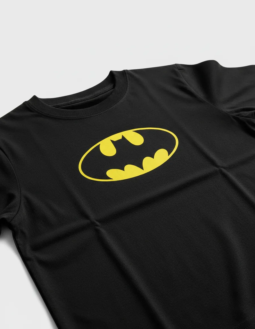 Camiseta Manga Longa Preta Infantil Batman mlc