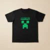 Camiseta Manga Curta Adulto Unissex Preta Minecraft Creeper mlr