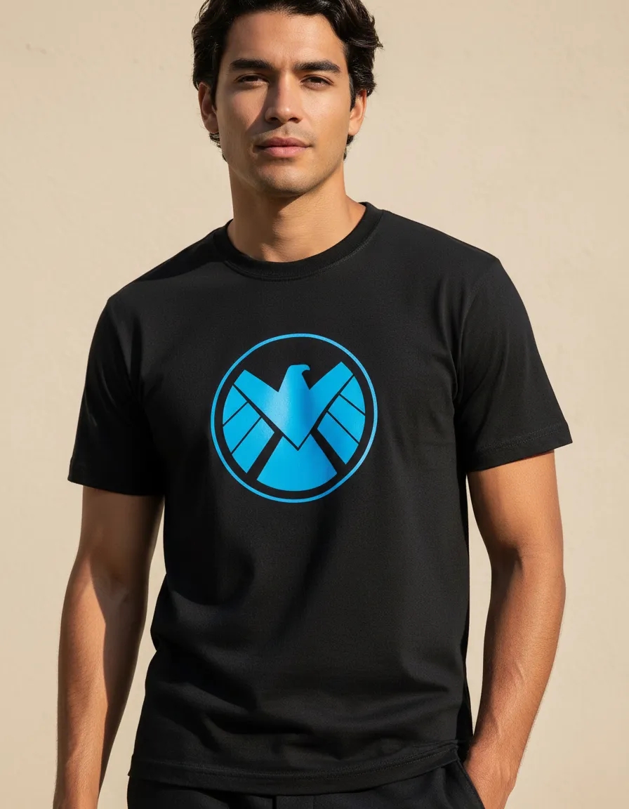 Camiseta Adulto Agentes Shield Silk Screen Manual Hq Premium mlc