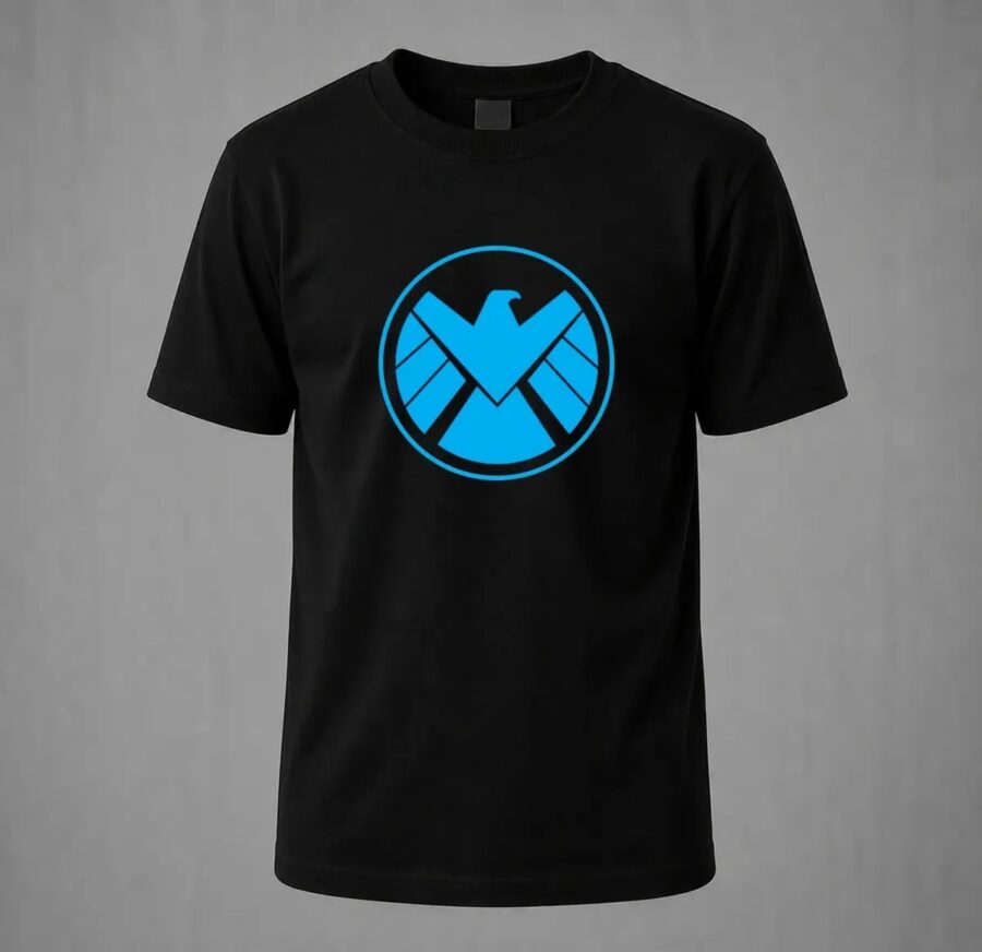 Camiseta Adulto Agentes Shield Silk Screen Manual Hq Premium mlc