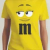 Camiseta Amarela Adulto Baby Look m&m mod. 3