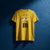Camiseta Amarela Manga Curta Infantil Unissex m&m mod 3 mlc