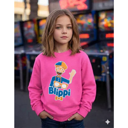 Moletom Infantil Cores Blippi Blusa de Frio Unissex Personagem spe