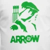 Camiseta Branca Infantil Arrow Arqueiro Verde mlr