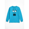 Camiseta Azul-turquesa Manga Longa Infantil m&m 3 spe