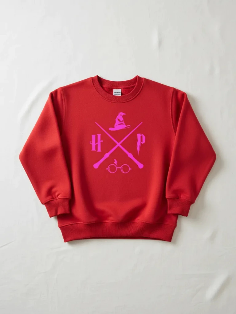 Moletom Harry Potter Logo Rosa Infantil ( Vermelho )