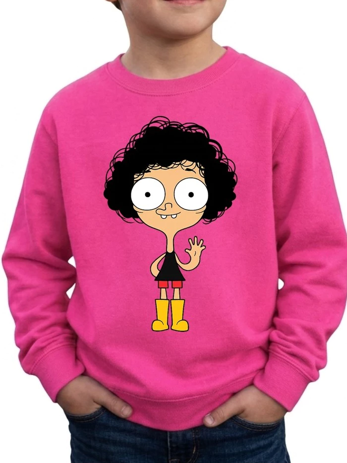 Blusa Moletom Flanelado Rosa Infantil Unissex Irmão do Jorel Silk Screen Manual Premium spe