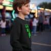 Moletom Minecraft Algodão Flanelado Infantil ( Preto )