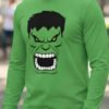 Camiseta Manga Longa Adulto Unissex Incrivel Hulk Verde spe