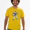 Camiseta Amarela Manga Curta Adulto Unissex Buzz Lightyear Toy Story mlc