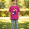Camiseta Rosa Infantil Super Mario Bros mlr