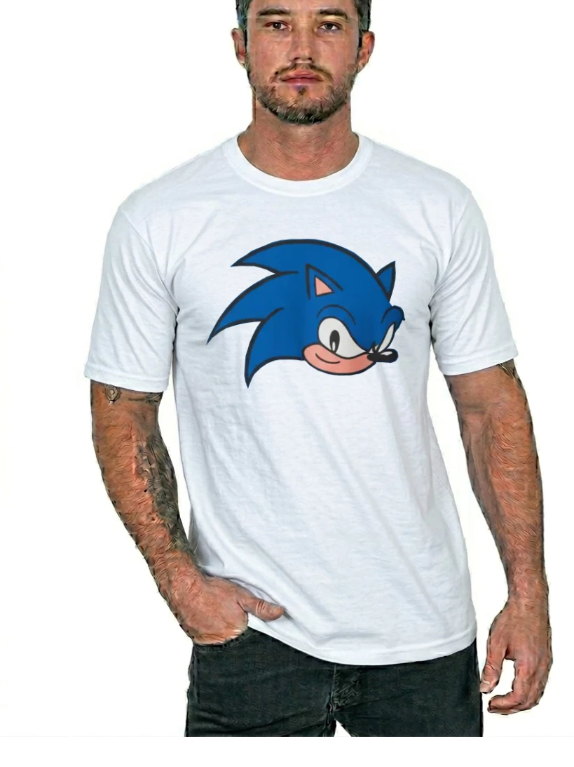 Camiseta Adulto Unissex Cores Sonic the Hedgehog