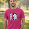 Camiseta Adulto Bluey Bandit Pai Cores spe
